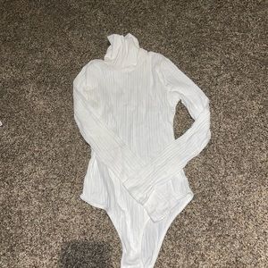 SHEIN turtleneck ribbed bodysuit